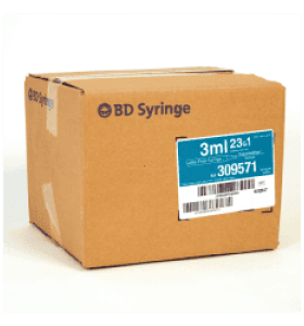 3ML SYRINGE WITH 25G 1 NEEDLE (50 BOX)