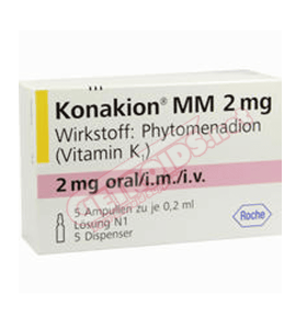 Konakion MM (Vitamin K1) 2mg 5 amps  0.2 ml Roche
